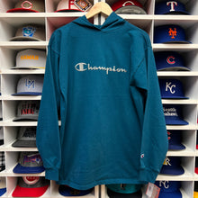 Load image into Gallery viewer, Vintage Champion Teal Big Spellout Sweatshirt L