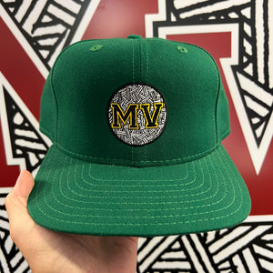 Mass Vintage Yellow MV Green New Era Fitted Hat 7 1/2