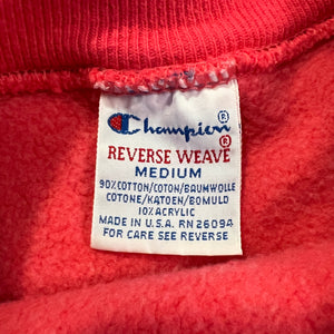 Vintage Champion Pink Logo Reverse Weave Crewneck S