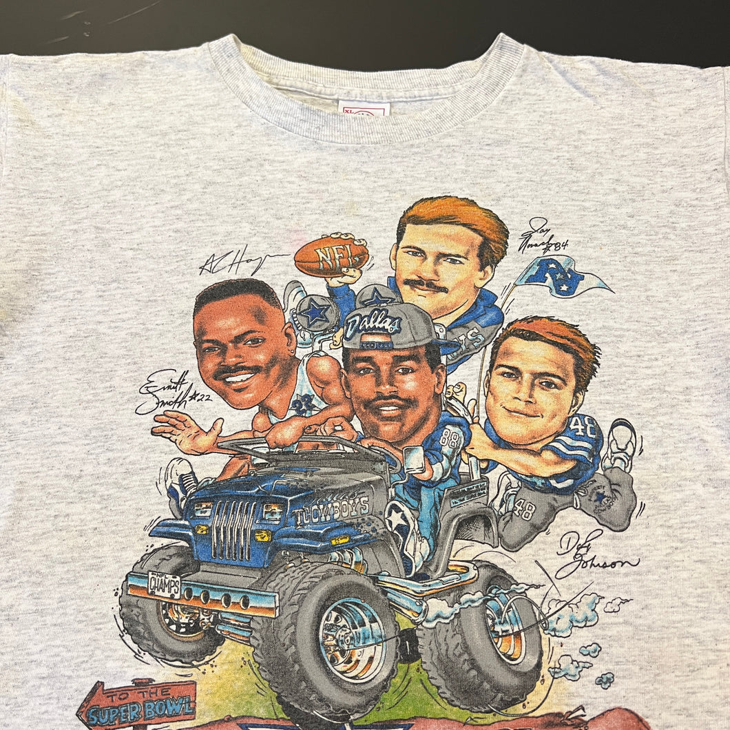 Vintage 1994 Dallas Cowboys Caricature Shirt S