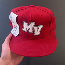 Load image into Gallery viewer, Mass Vintage White MV Maroon Snapback Hat NWT