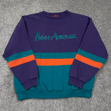 Load image into Gallery viewer, Vintage Boss America Striped Sweatshirt XL