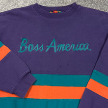 Load image into Gallery viewer, Vintage Boss America Striped Sweatshirt XL