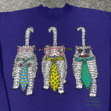 Load image into Gallery viewer, Vintage Cats in Ties Sweatshirt S/M
