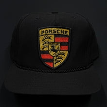 Load image into Gallery viewer, Vintage Porsche New Era Black Snapback Hat