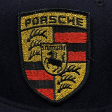 Load image into Gallery viewer, Vintage Porsche New Era Navy Snapback Hat