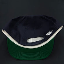 Load image into Gallery viewer, Vintage Porsche New Era Navy Snapback Hat