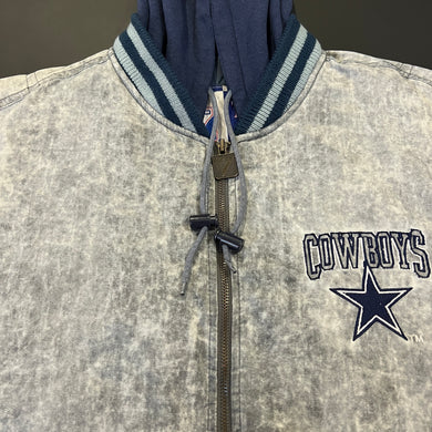 Vintage Dallas Cowboys Acid Wash Puffer Jacket L/XL