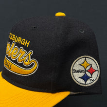 Load image into Gallery viewer, Vintage Pittsburgh Steelers Wool Starter Script Snapback Hat