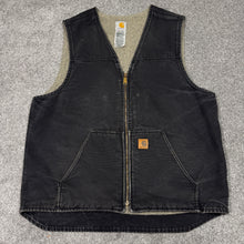Load image into Gallery viewer, Vintage Carhartt Black Fleece Lined Vest XLT