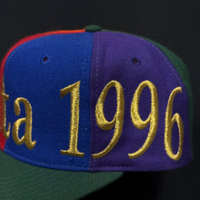Load image into Gallery viewer, Vintage Atlanta 1996 Rainbow Pinwheel Snapback Hat