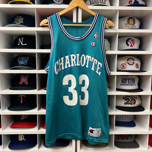 Vintage Alonzo Mourning Hornets Champion Jersey M