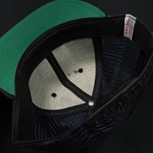 Load image into Gallery viewer, Vintage Porsche Navy Trucker Snapback Hat