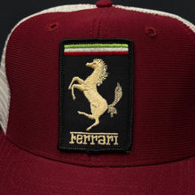 Load image into Gallery viewer, Vintage Ferrari Red Trucker Snapback Hat