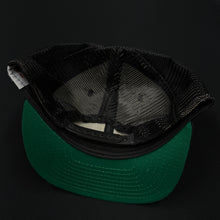 Load image into Gallery viewer, Vintage Porsche Black Trucker Snapback Hat