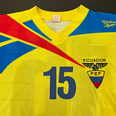 Vintage Ecuador #15 Reebok Soccer Jersey L