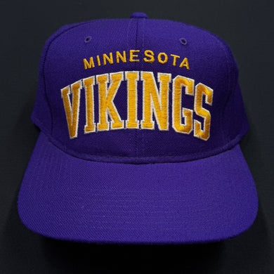 Vintage Minnesota Vikings Wool Starter Arch Snapback Hat