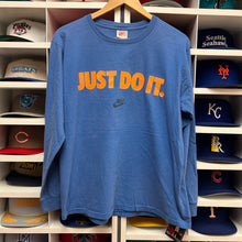 Load image into Gallery viewer, Vintage Nike Just Do It Blue Long Sleeve Shirt S/M