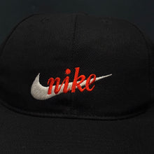Load image into Gallery viewer, Vintage Nike Swoosh Black Snapback Hat