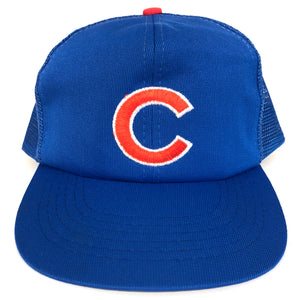 Vintage YOUTH Chicago Cubs Mesh Snapback Hat
