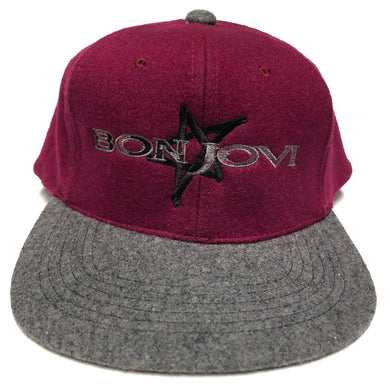 Vintage Bon Jovi Wool Snapback Hat NWT