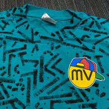 Load image into Gallery viewer, Mass Vintage MVabc Teal Patterned Shirt XS/S