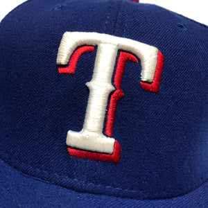 Vintage Texas Rangers Blue New Era Fitted Hat 7 5/8