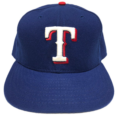 Vintage Texas Rangers Blue New Era Fitted Hat 7 5/8