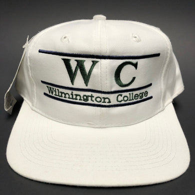 Vintage Wilmington College Split Bar Snapback Hat NWT